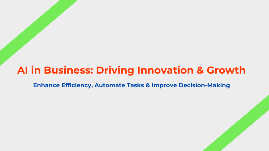 Application of Artificial Intelligence in Business